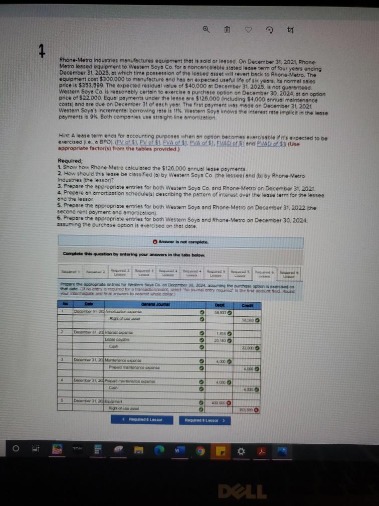 please help everything is correct except for two spots 1 Rhone-Metro Industries