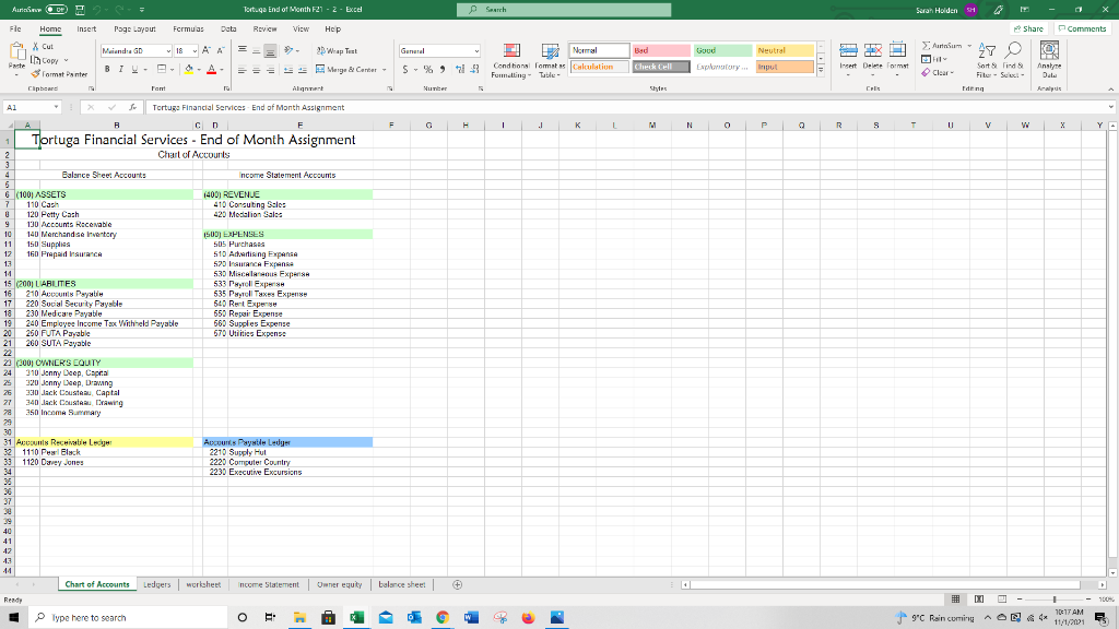 DP Tortuga End of Month 1 - 2 - Excel e Search