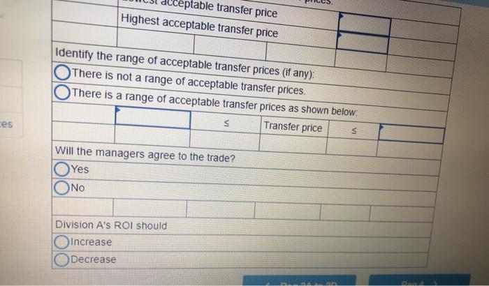 Selling price per unit to outside 78,000 204,000 customers 1013 42 $