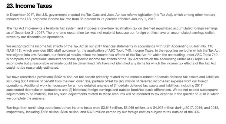 3, 2018. Tie that number to the second table in disclosure Note