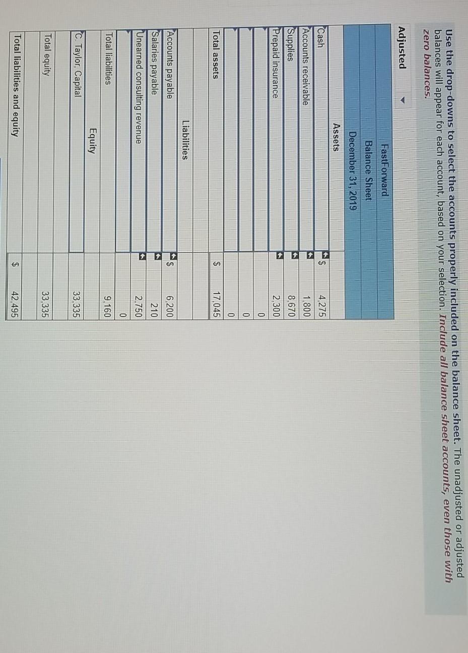 in Supplies, and prepare the necessary adjusting entry, if any. 3) The