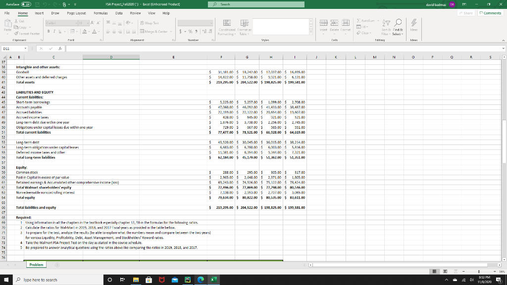 david badmus De Fle Home Insert Draw Page Layout Formulas Data Review