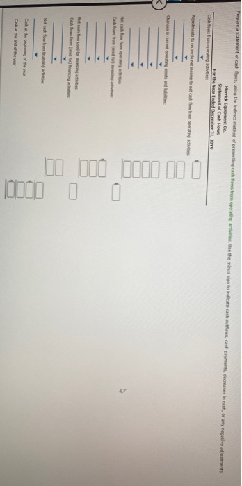 Merrick Equipment Co. for December 31, 2019 and 2048, is as follows:
