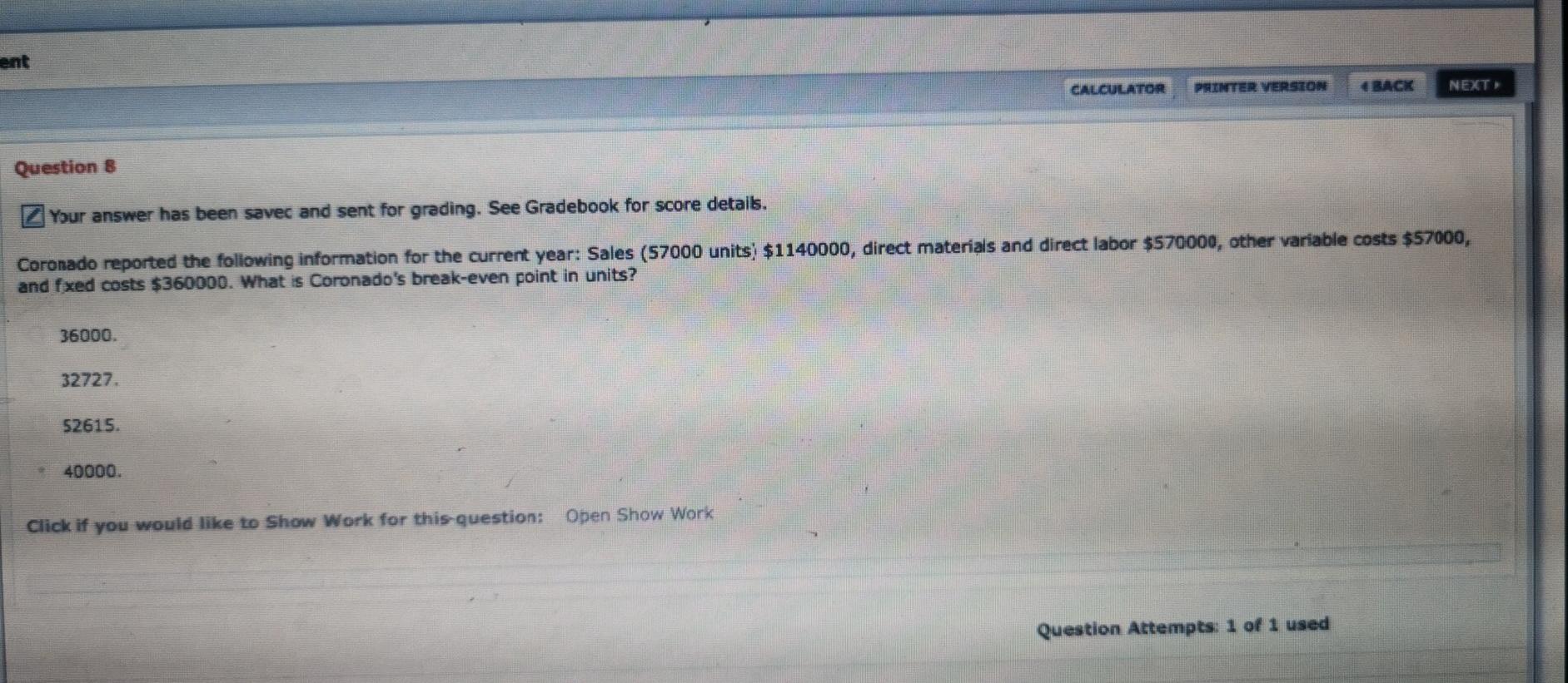  make it easy with formula ent CALCULATOR PRINTER VERSION BACK NEXT