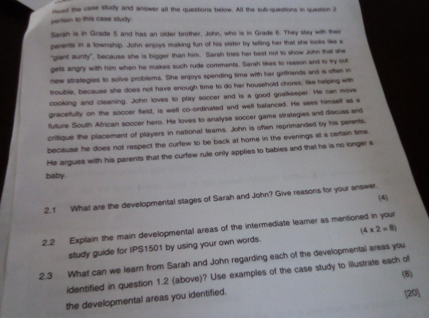 good day. please assist and me case study and answer all