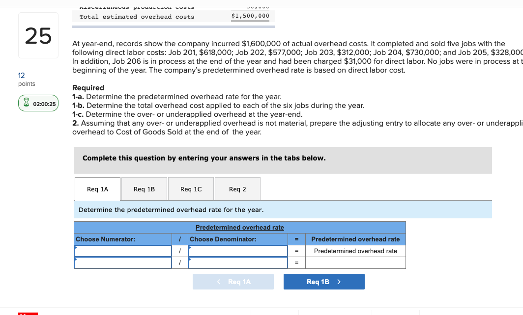 the year, Learer Company's manager estimated total direct labor cost assuming 50