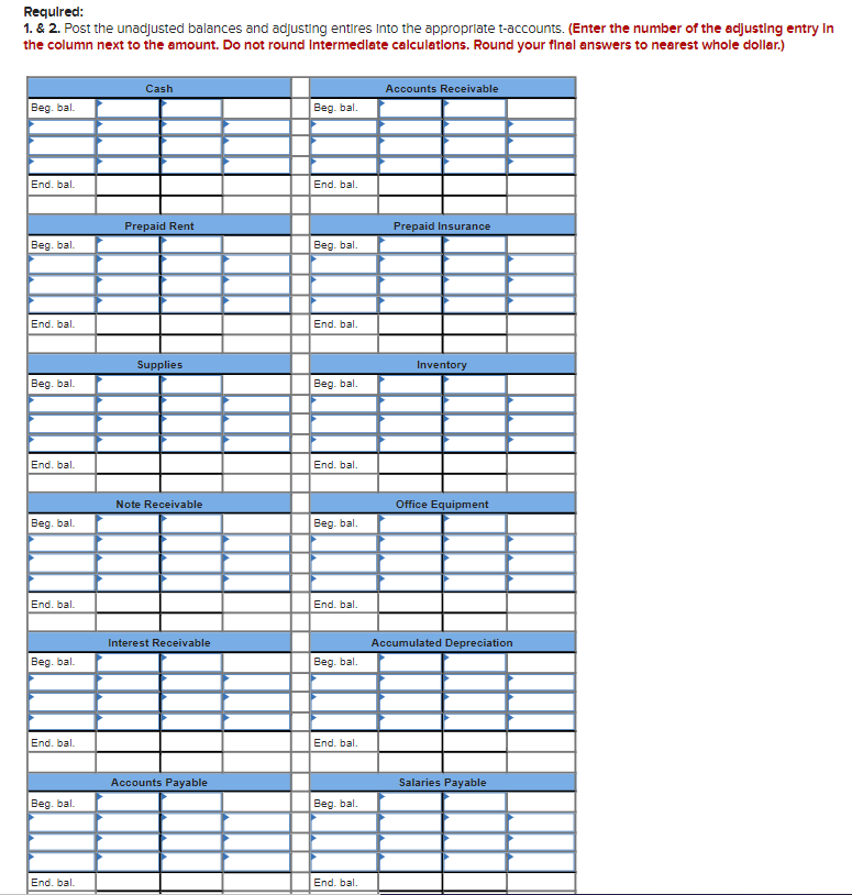 trial balance [LO2-4, 2-6, 2- 7, 2-8] [The following information applies to