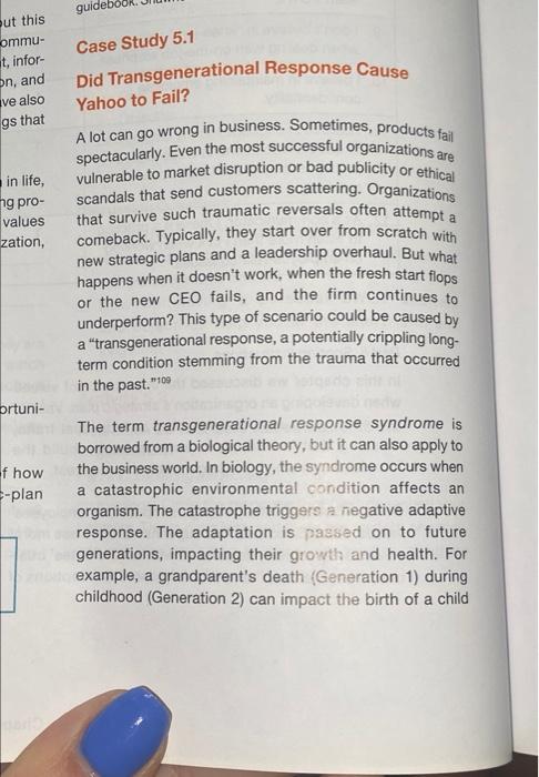 Case Study 5.11. What good reasons does yahoo have for blaming their