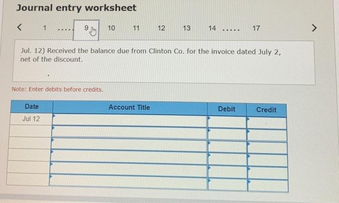 on the purchase of July 1. 8 Sold merchandise that had cost