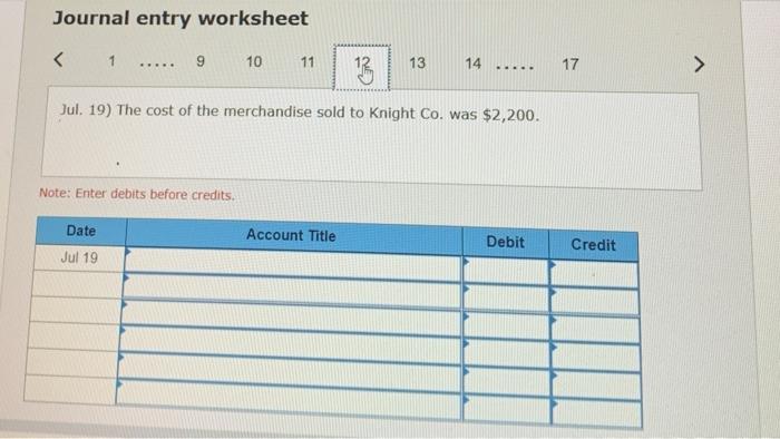 9. Jul. 11 Returned $600 of merchandise purchased on July 9 from