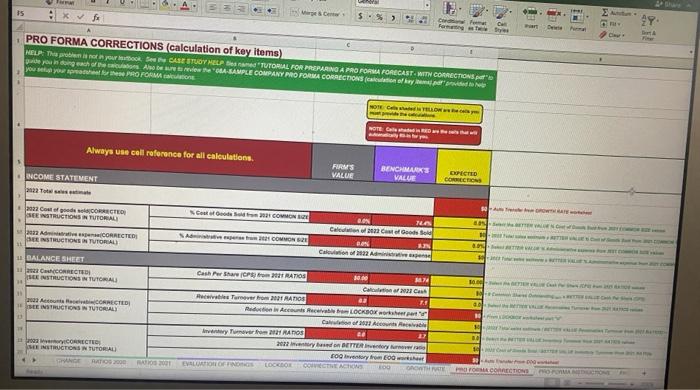 10 11 15 16 Pro Forma Calculations Based on the firm's financial