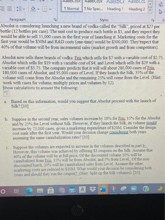 Spac... Heading 1 Heading 2 = WS Ed Styles Paragraph 3. Absolut