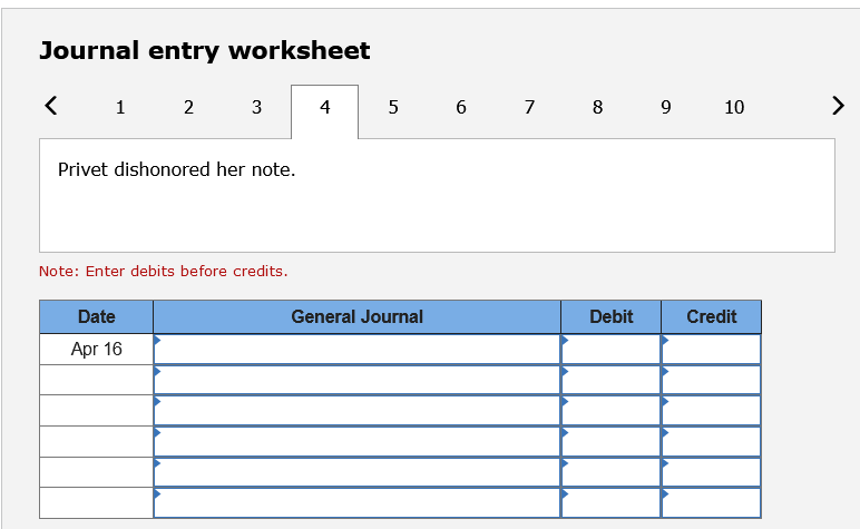 in granting Ava Privet a time extension on her past-due account receivable.
