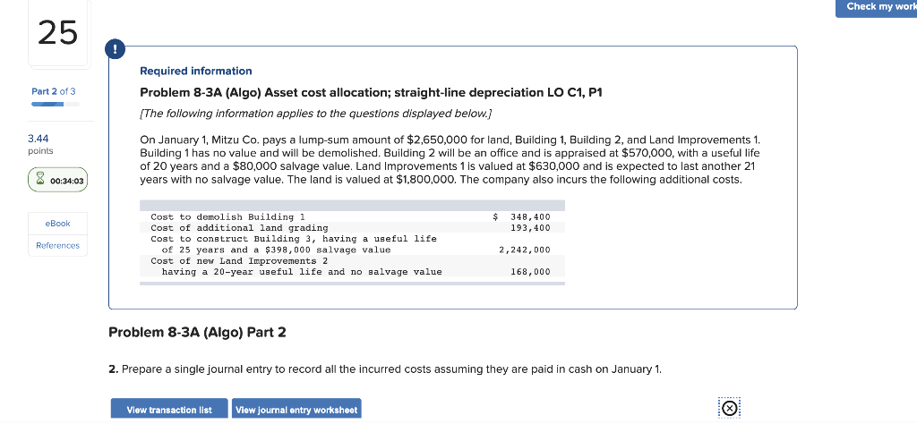 Debit Credit 1 Jan 01 Land 503,500 Building 2 Building 3 Land