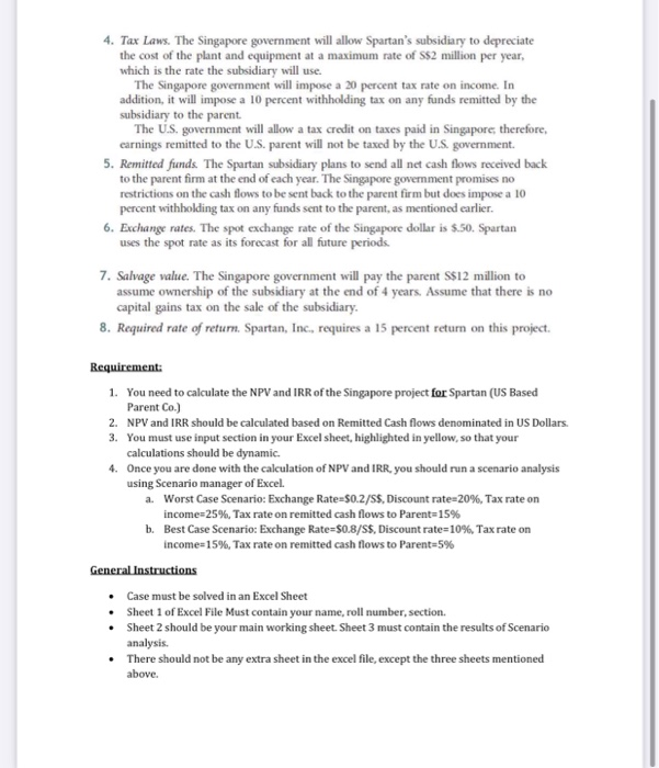 of a subsidiary in Singapore that would manufacture and sell tennis rackets