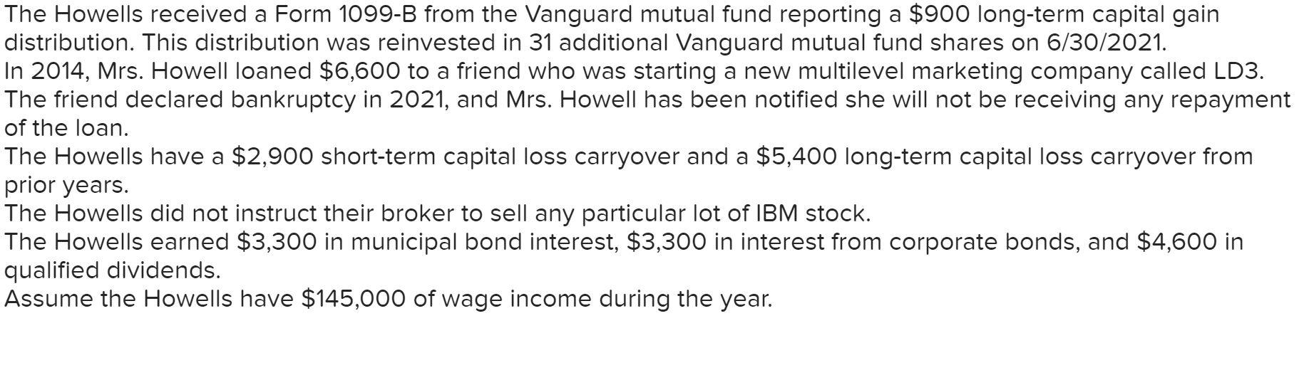 2,100 shares of Cisco common 8/14/2020 53,100 420 shares of Vanguard mutual