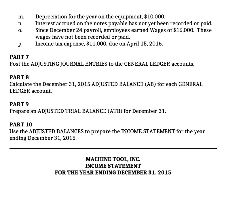 of repairing industrial machinery. It began operations on January 1, 2015. PART