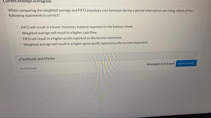  rent Attempt in Progress a When comparing the weighted average and