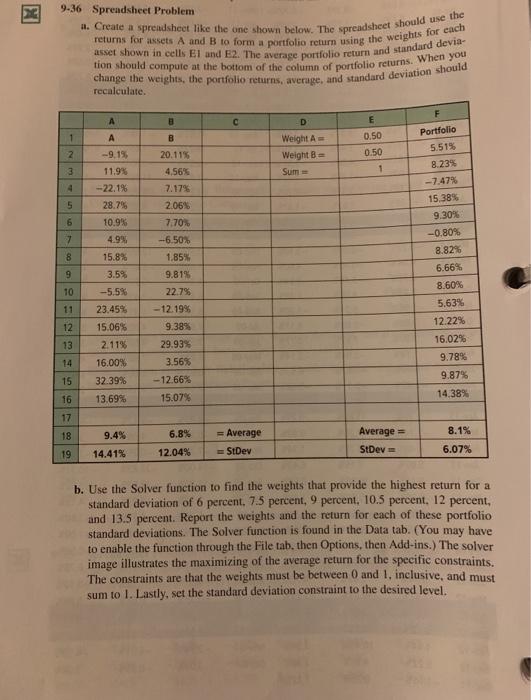  it. Create a spreadsheet like the one shown below. The spreadsheet