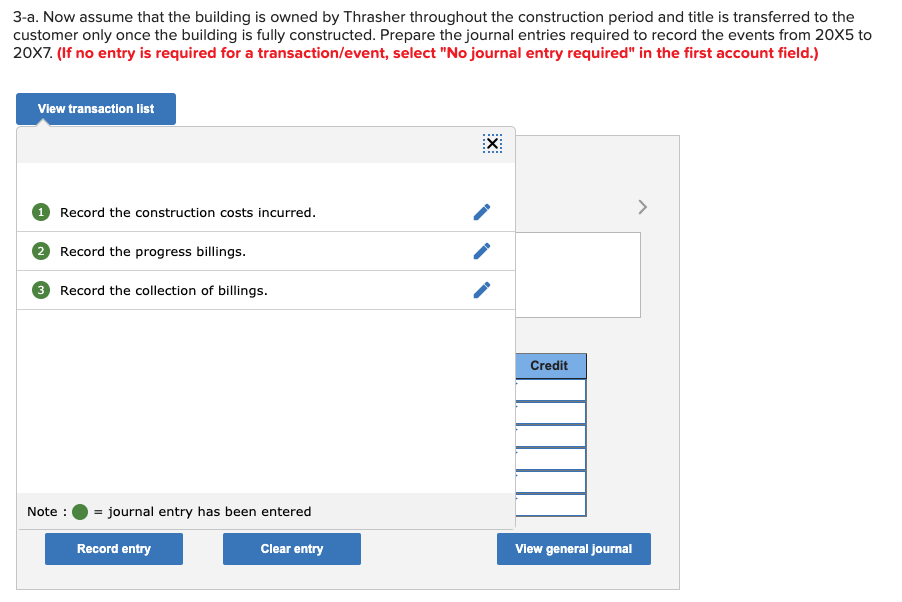 30 September 20x7. Construction activities are summarized below by year: 20x5 Construction