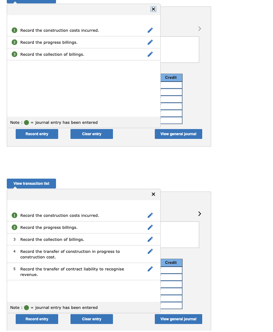 costs incurred during the year, $174,100; estimated costs to complete, $609,300; progress