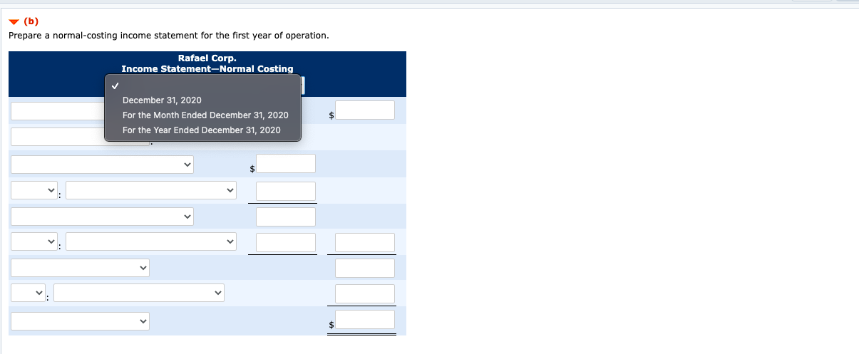 Corp. produced 36,800 units and sold 36,800 for $14 per unit. Suppose