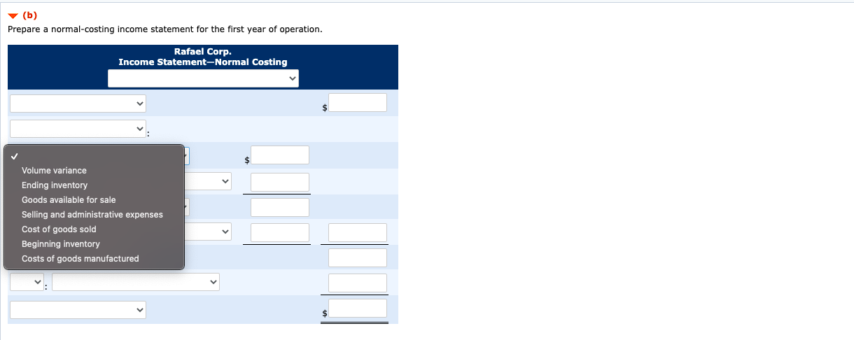 fixed manufacturing overhead was $73,600 ($3 per unit). Variable selling and administrative