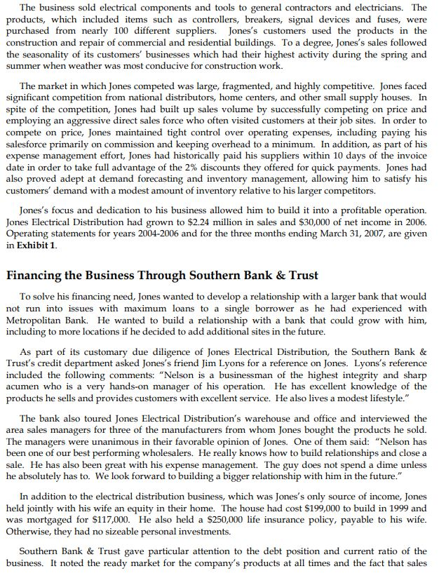 $30,000 per year need a bank loan? Jones Electrical Distribution After several