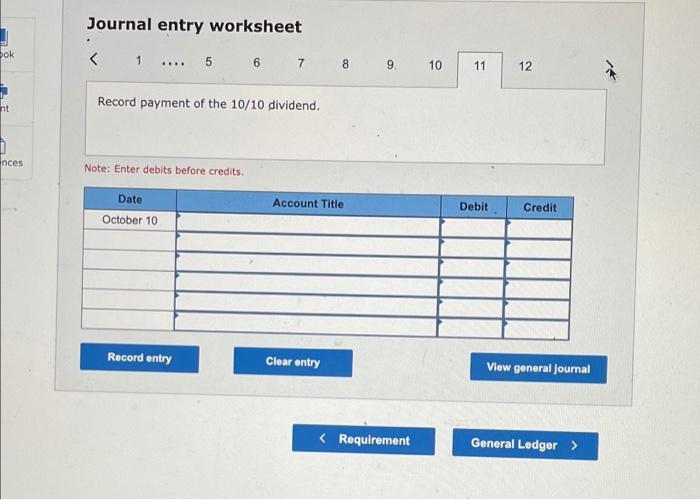 on January 10. March 20 Purchased treasury stock for cash. April 5