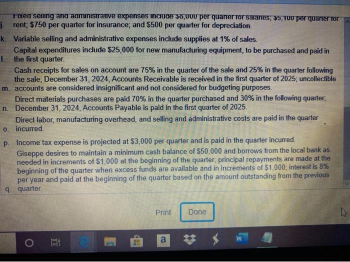 the icon to view the balance sheet) Other data for Giseppe Tire