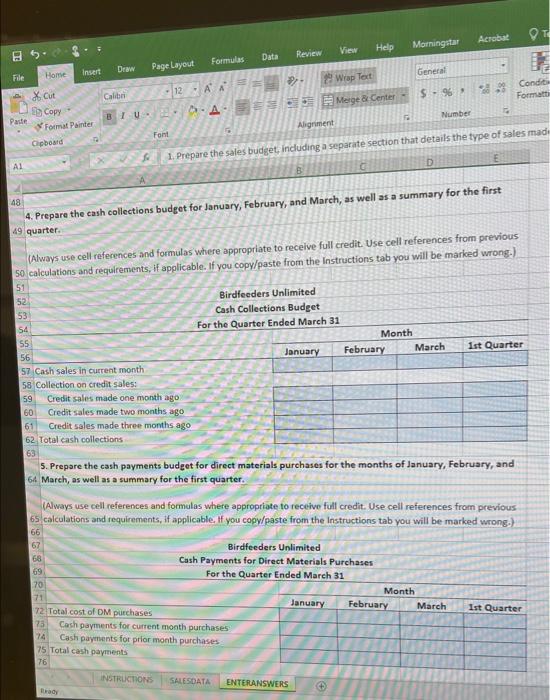 the first three months of the year, as well as a summary