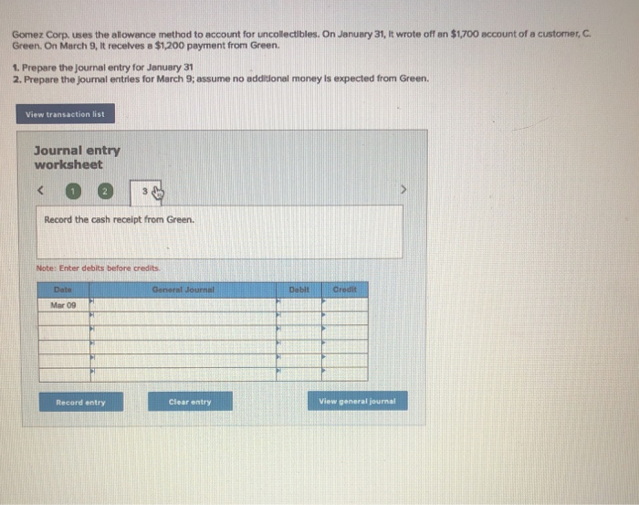 1 that it cannot collect $69,000 of its accounts receivable from its