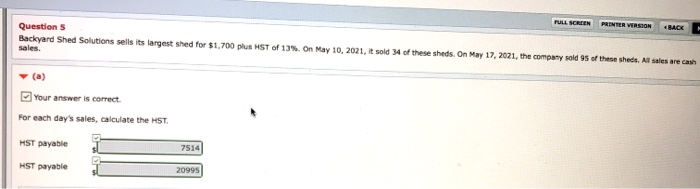  FULL SCREEN PRINTER VERSION BACK Questions Backyard Shed Solutions sells its