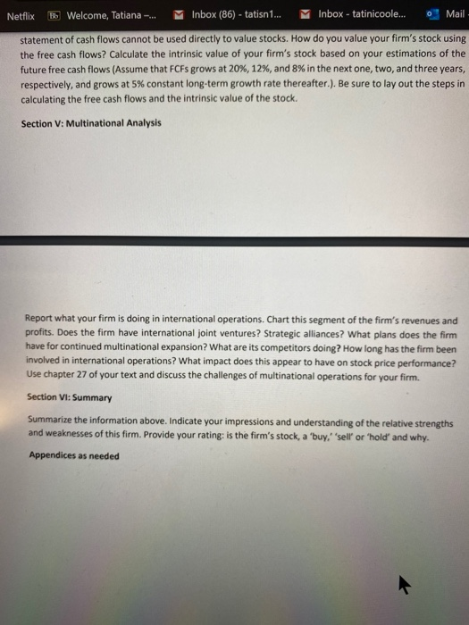 IV Market analysis? Netflix Welcome, Tatiana ... Inbox (86) - tatisn1... Inbox