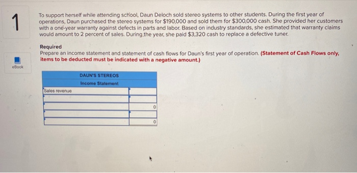  To support herself while attending school, Daun Deloch sold stereo systems