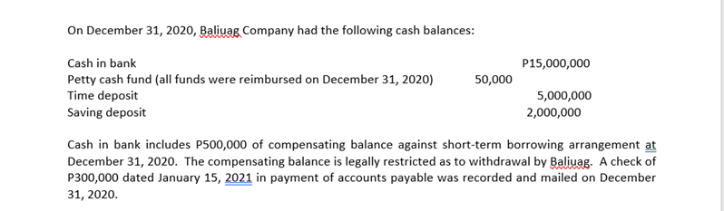 Metrobank Current account at BPI Payroll account Foreign bank account - restricted
