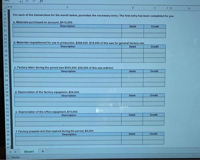  I need help specifically turning this in through excel using excel