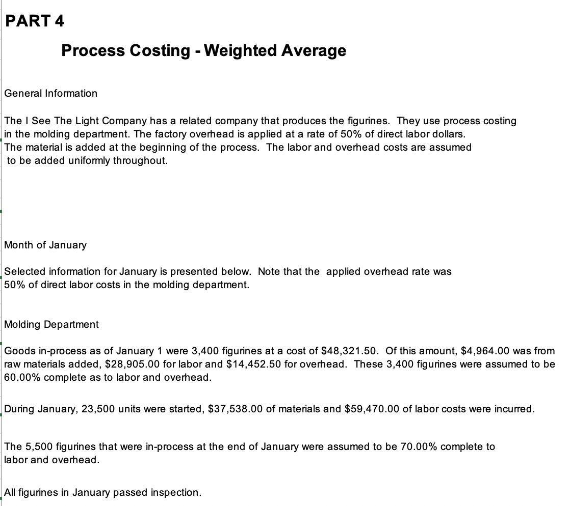 I NEED HELP FILLING IN THE EMPTY YELLOW BOXES PART 4 Process