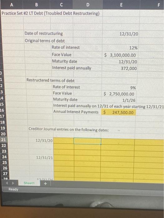  All the yellow boxes have to be filled!! please help!!! B