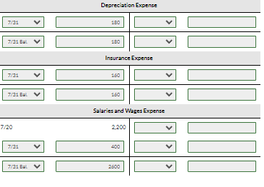 insurance policy effective July 1. 12 Billed customers $3,600 for cleaning services