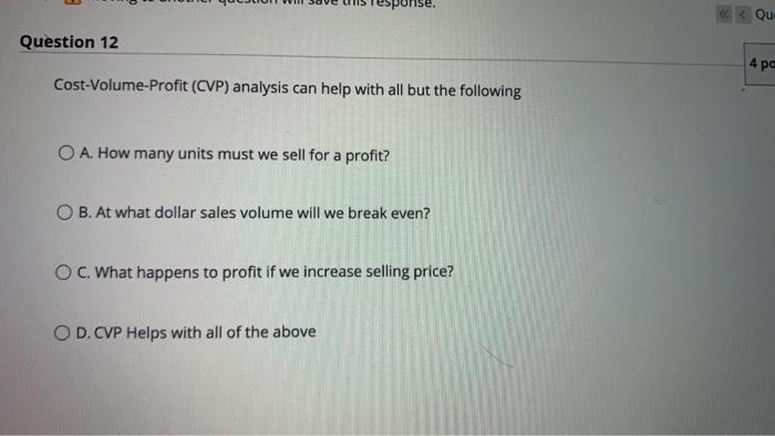 and variable costs per unit need to be multiplied by units, Fixed