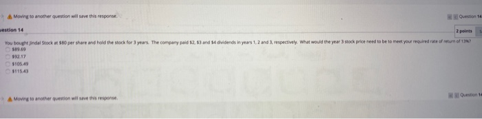 14 2 points You bought jindal Stock at 580 per share and