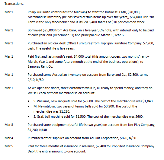 JOURNAL Date Description Account # Debit Credit Mar 21 Mar 22 Recorded