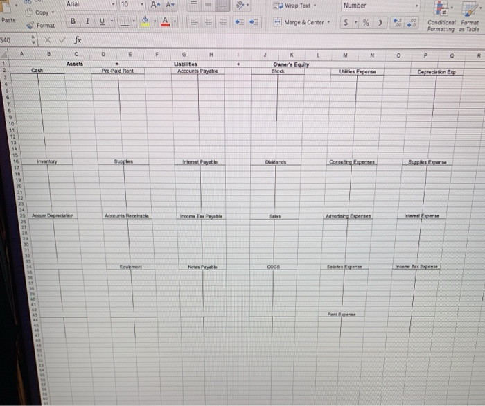 can be in Excel or by using the attached. a. c. e.