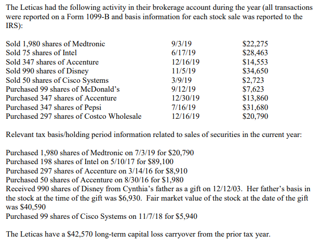  Answer needs to be filled out in a form 8949 The