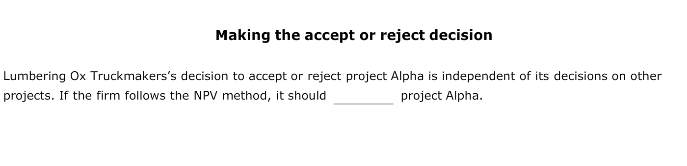 the NPV method The net present value (NPV) rule is considered one