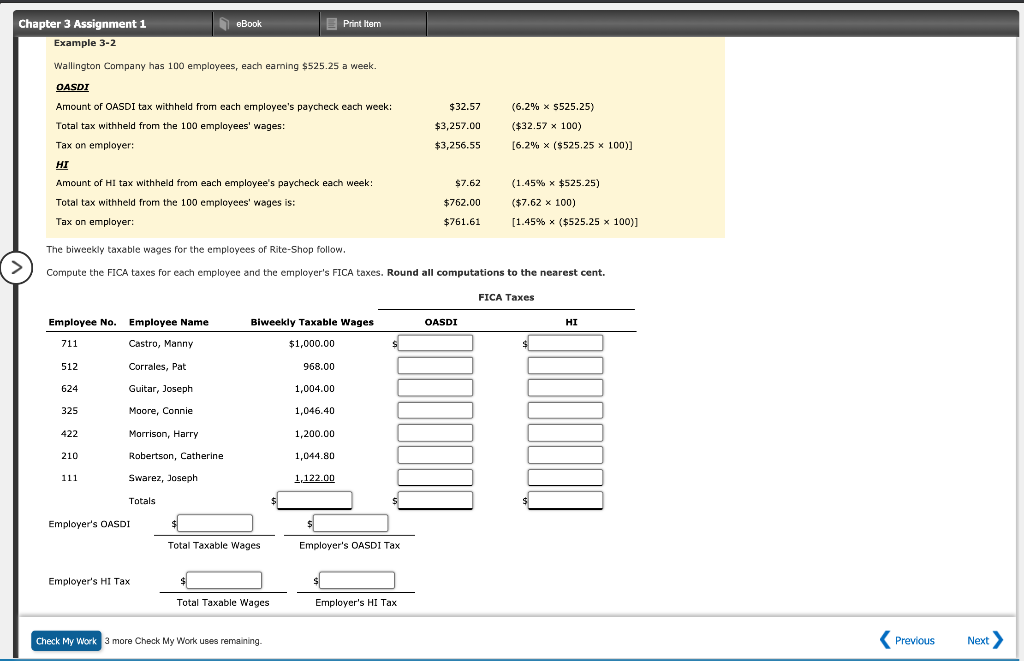  eBook Print Item Chapter 3 Assignment 1 Example 3-2 Wallington Company