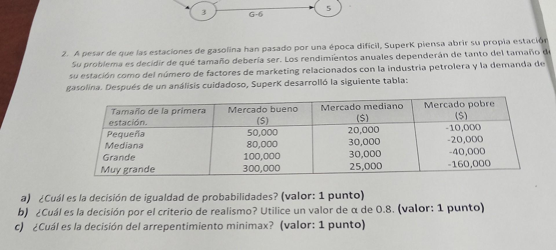 Solve the problem 2. A pesar de que las estaciones de