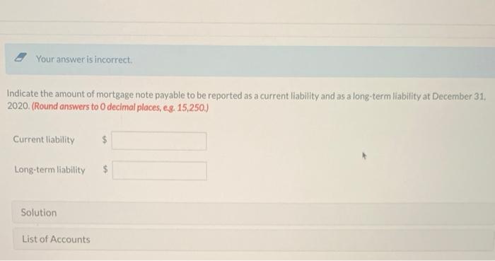 mortgage loan and the first two installment payments. (Credit account titles are