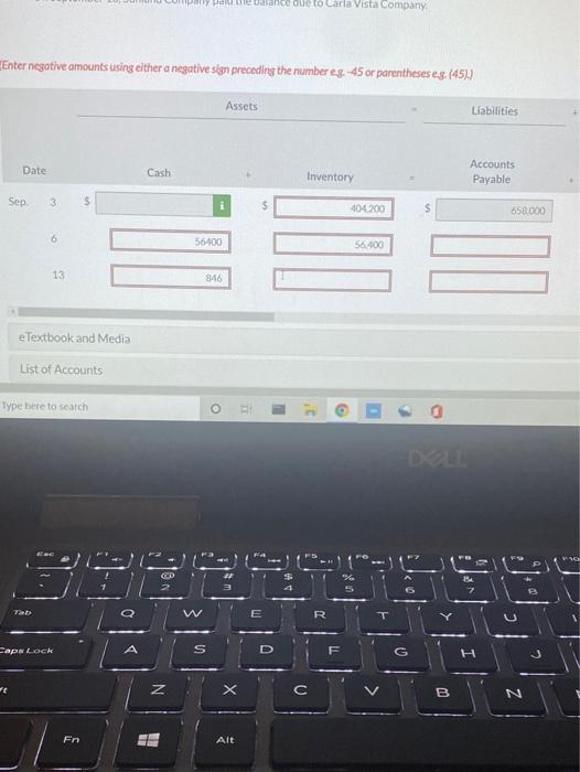 a tabular summary to record the following transactions on Sunland Company's books